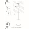 Lampe suspendue ORBIS 1 noir