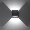 Lampada da parete QUAD 1 nero