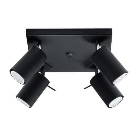 Lampada a soffitto RING 4 nero