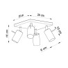 Lampada a soffitto RING 4 nero