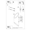 Candeeiro de parede PENNE 30 branco