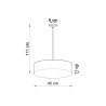 Lampada a sospensione ARENA 45 grigio