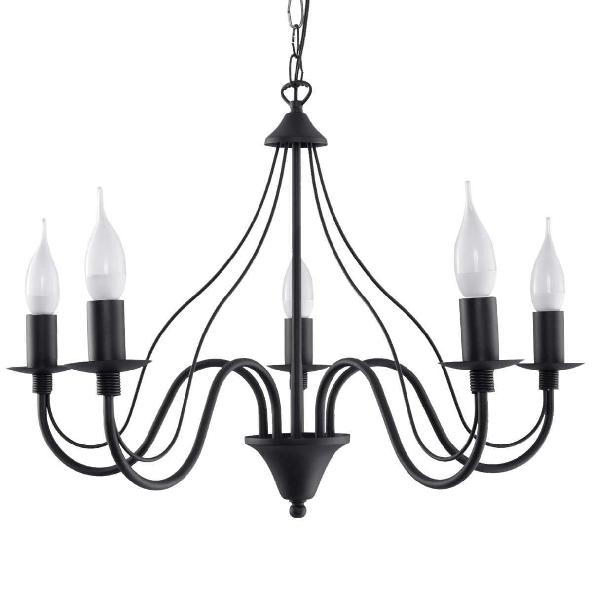 Kronleuchter MINERWA 5 schwarz