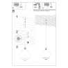 Lampada a sospensione BALL trasparente