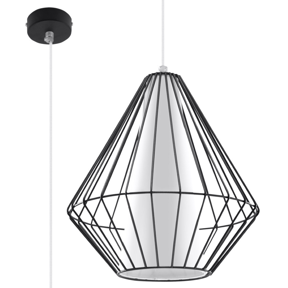 Lampe suspendue DEMI blanc