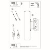 Candeeiro pendente LAGOS 3L branco
