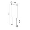 Lampe pendante LAGOS 1 noir