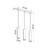 Lampe pendante LAGOS 2 noir