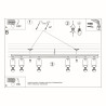 Lampada a soffitto RING 4L nero