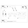 Deckenleuchte QUAD grau
