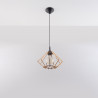Lampe suspendue POMPELMO en bois naturel