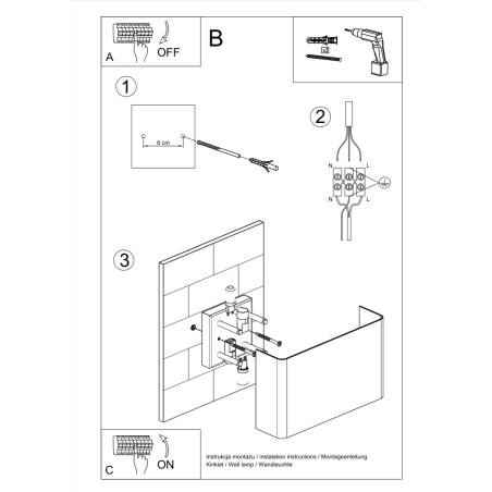 Lâmpada de parede COPERTURA