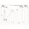 Candeeiro de tecto LAGOS 30 branco