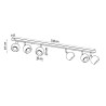 Lampada a soffitto OCULARE 4L bianco