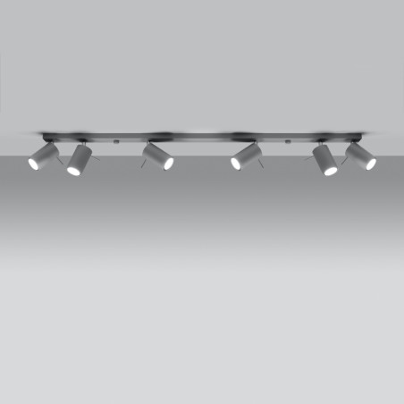 Lampada da soffitto RING 6L grigio