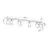 Ceiling lamp RING 4L grey