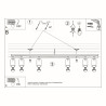Ceiling lamp RING 4L grey