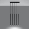 Lampe pendante PASTELO 3P noir