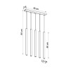 Lampe pendante PASTELO 3P noir