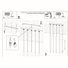 Lampe pendante PASTELO 3P noir