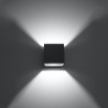 Lâmpada de parede LUCA LED preto IP54
