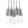 Lampada a sospensione DIEGO 3 grigio