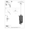 Lampe suspendue APRILLA bois
