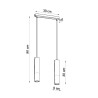 Lampe pendante BORGIO 1 blanc