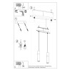 Lampada a sospensione BORGIO 1 bianco