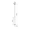 Candeeiro pendente BORGIO 3L branco