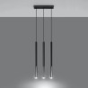 Pendant lamp MOZAICA 3L black/chrome