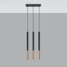 Lampada a sospensione MOZAICA 3L nero/rame