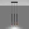 Lampada a sospensione MOZAICA 3L nero/rame