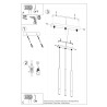 Lampada a sospensione MOZAICA 3L nero/rame