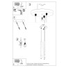 Lampada a sospensione MOZAICA 3P nero/rame
