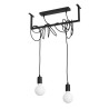 Lampe suspendue MOZAICA 3L noir/chrome
