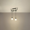 Lampe suspendue MOZAICA 3L noir/chrome