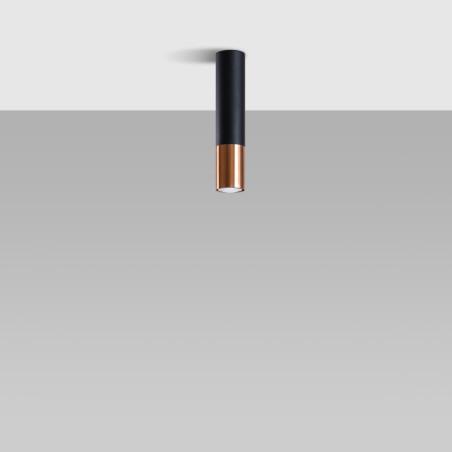 Lampada da soffitto LOOPEZ nero/rame