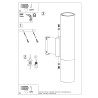 Lampe suspendue LOOPEZ 2 noir/chrome