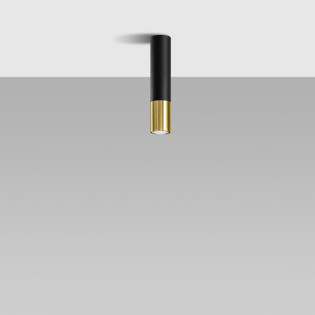 Lampada da soffitto LOOPEZ nero/oro