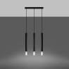 Lampada a sospensione WEZYR 3 nero