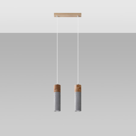 Lampada a sospensione ZANE 2 grigio