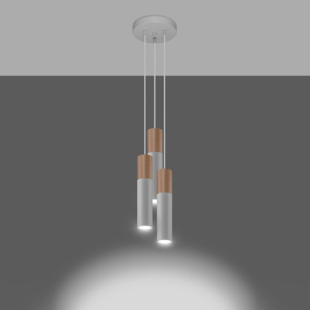 Lampada a sospensione PABLO 3P bianco