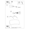 Candeeiro de tecto RING 3P branco