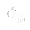 Candeeiro de parede RING branco com um interruptor