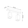 Varnished wall lamp PONTIUS white gloss