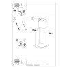 Ceiling lamp ZEKE 3 oak