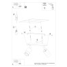 Ceiling lamp SUNDE 11 white