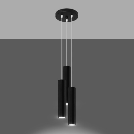 Lampe suspendue LAGOS 3P noir