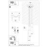 Ceiling lamp NERO 3 black/chrome